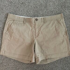 Old Navy Tan Bermuda Shorts Classic Cotton Twill